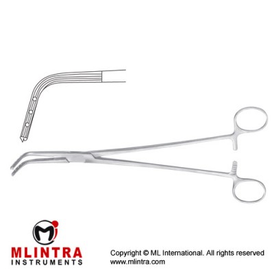 Burke Hysterectomy Forcep Curved - Short Jaws Stainless Steel, 25 cm - 9 3/4" 